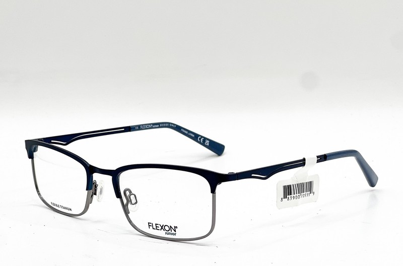 NEW FLEXON JUNIOR J4004 412 NAVY AUTHENTIC EYEGLASSES 49-18