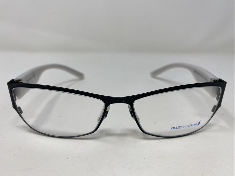 Blue Magic Eye Italy BME V2101 C1 53-15-135 Black/White Eyeglasses Frame NG81