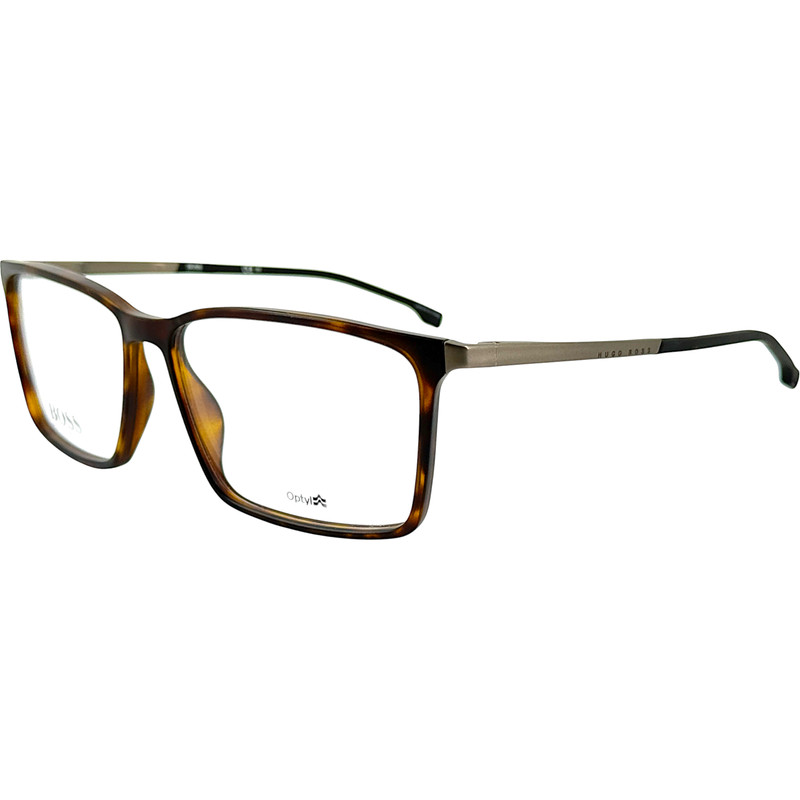 Hugo Boss 1251 Mens Plastic Eyeglass Frame 0N9P Matte Havana 58-15