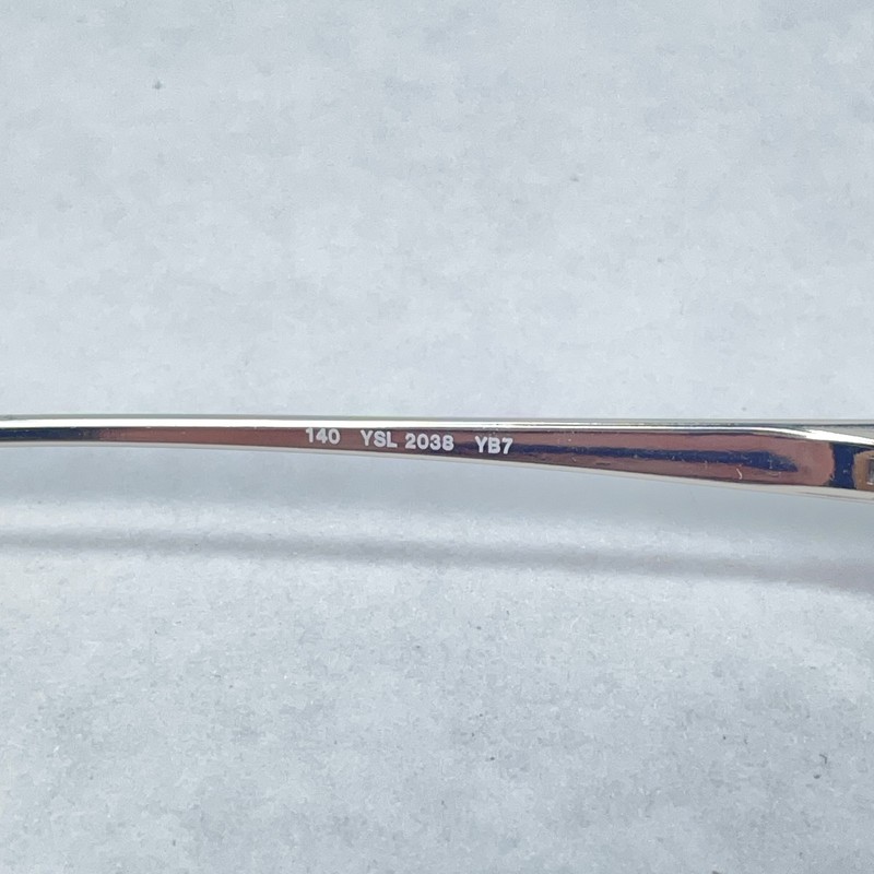 Yves Saint Laurent Eyeglasses Frames YSL 2038 YB7 Silver Half Rim 140 Italy gallery