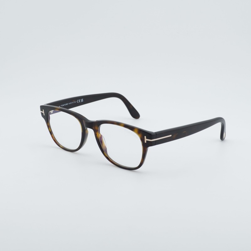 NEW Tom Ford FT5898-B 052 Dark Havana/Clear Blue Light Block 50mm Eyeglasses gallery
