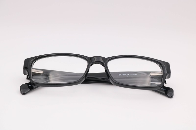 Modern Optical Slick Black Rectangle Eyeglasses Frames 51-17-140 gallery