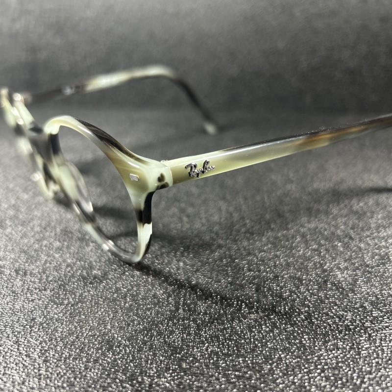 NEW Ray Ban Eyeglasses RB5430 8356 Bernard Gray Green Striped 49-21-145 Round gallery