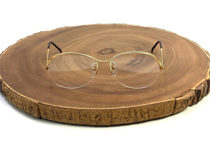 Christian Dior Eyeglass 2240 Frame Only 58 18 125mm Gold Half Rim Made in Italy gallery