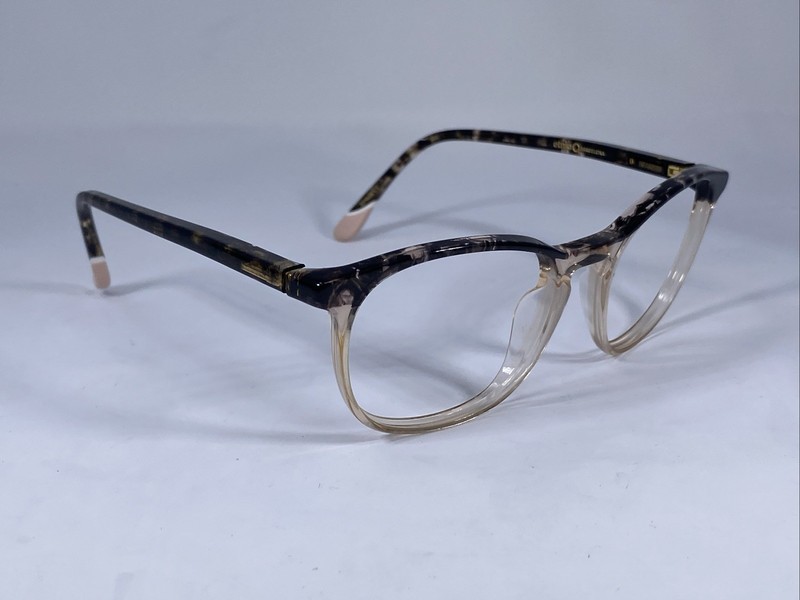 ETNIA BARCELONA “BRUGGE” Spain Beige Black Eyeglasses Frame 49-19-135 gallery