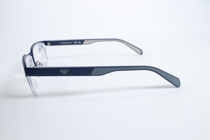 Emporio Armani EA 1162 Mens Blue 3050 Semi-Rimless Metal Glasses Eyeglasses F... gallery