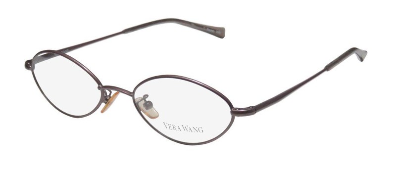 NEW VERA WANG V15 EYEWEAR FULL-RIM PURPLE 48-19-135 WOMENS CAT EYE METAL LC