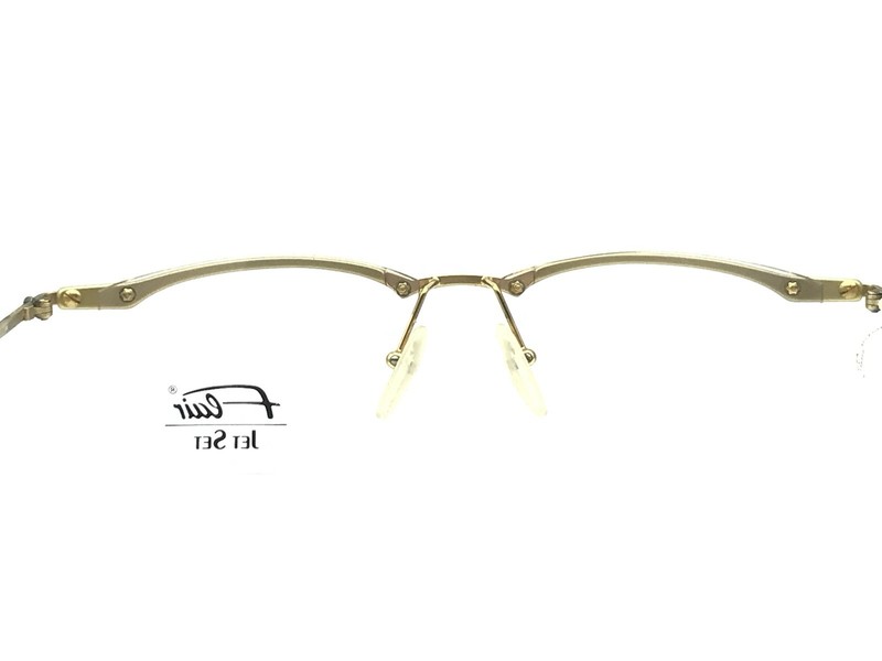 FLAIR JET SET 750 COL 431 Blue Gold Rimless Eyeglasses Frames 140 Germany gallery