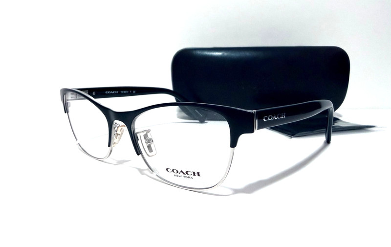 COACH HC 5074T 9239 SATIN BLACK / SILVER RX EYEGLASSES 52-17-135 HC5074 W/CASE gallery