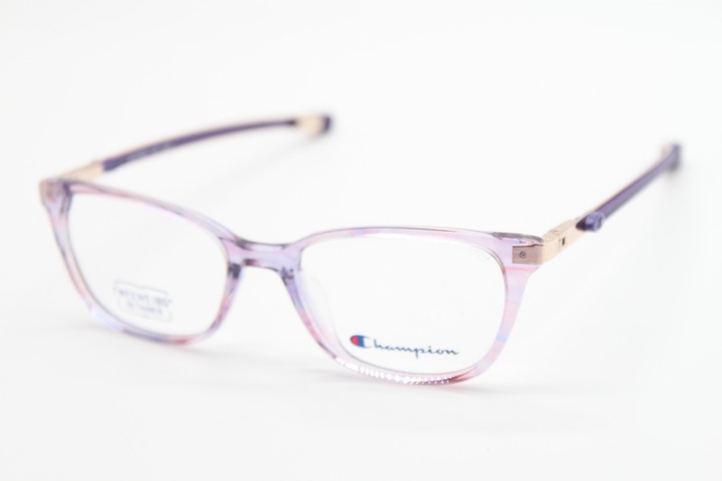 NEW CHAMPION LARK C02 PINK GOLD PURPLE AUTHENTIC EYEGLASSES 48-16