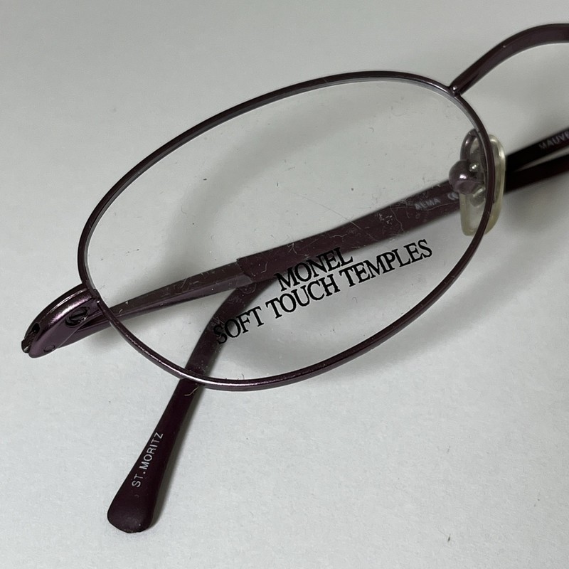 Vintage St. Moritz Monel Mauve Alma Full Rim Glasses Frame 47 19 135 CH37 gallery