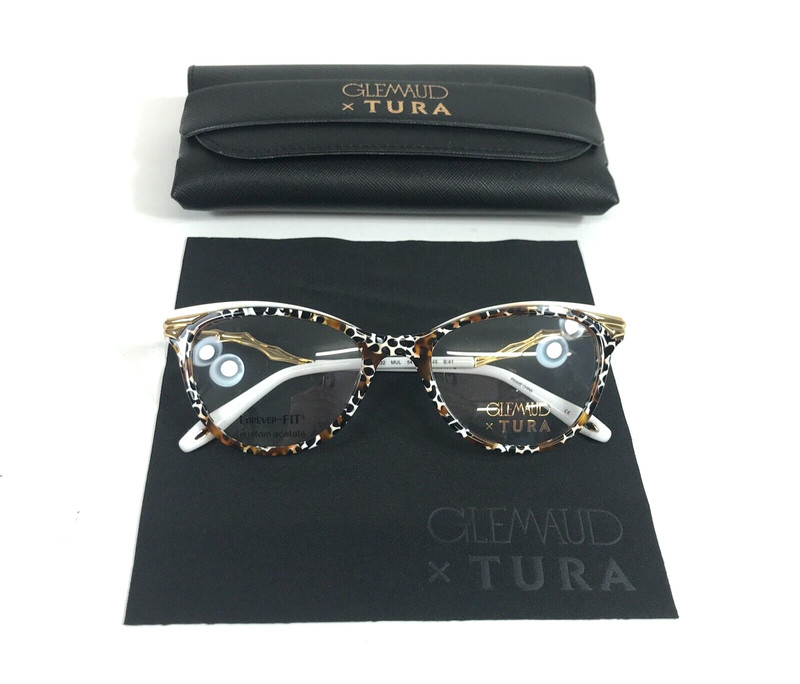 Glemaud by Tura Eyeglasses Frame VGO032 MUL Multicolor Crackle Cat Eye 54-20-145 gallery