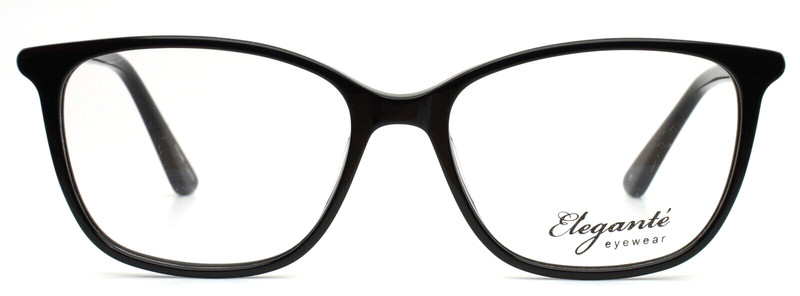 ELEGANTE EL46 Black Womens Semi Cat Eye Full Rim Eyeglasses 53-16-140 B:41 gallery