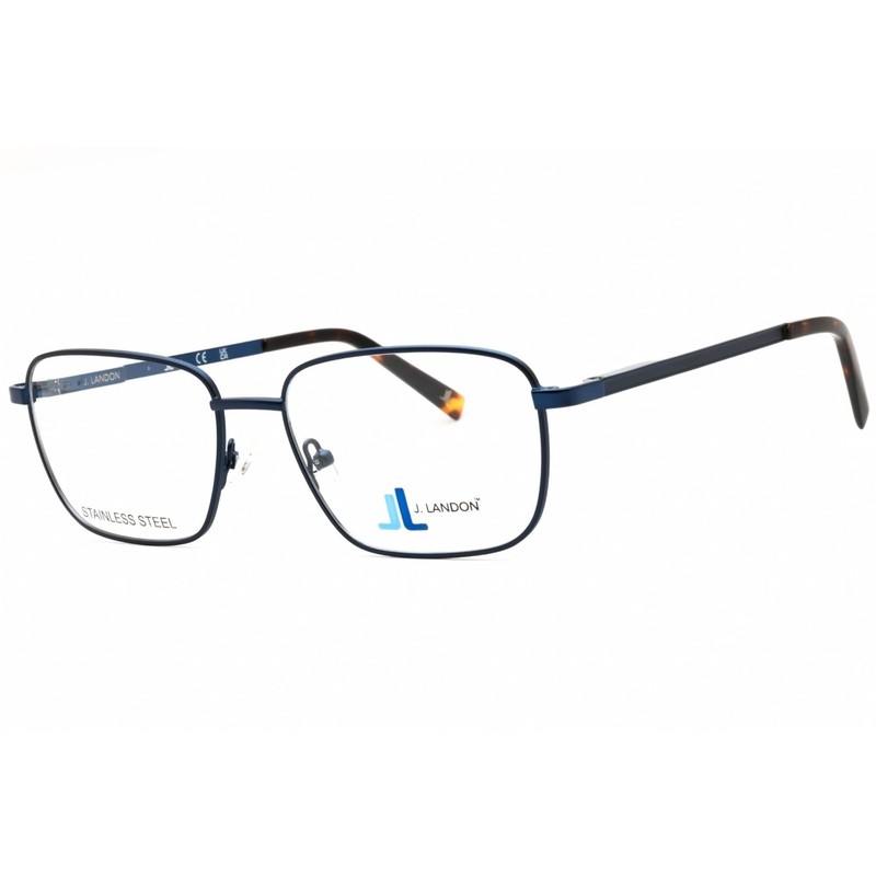 J. Landon Men’s Eyeglasses Matte Blue Metal Full Rim Square Frame JL1013 091
