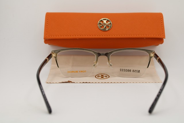 NEW TORY BURCH TY 1069 3304 BLACK GOLD GUNMETAL AUTHENTIC EYEGLASSES 53-18 gallery