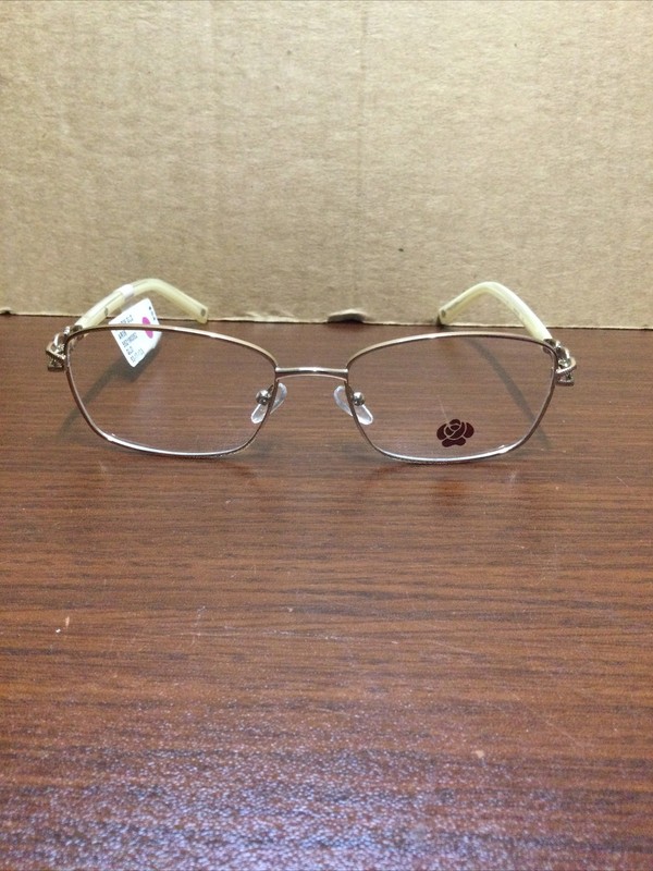 Womans Eyeglass Frames Color Silver/White