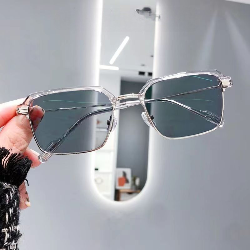Retro Antique Acetate+Metal Full Rim Eyeglass Frame Square Men Women Eyewear 17g gallery