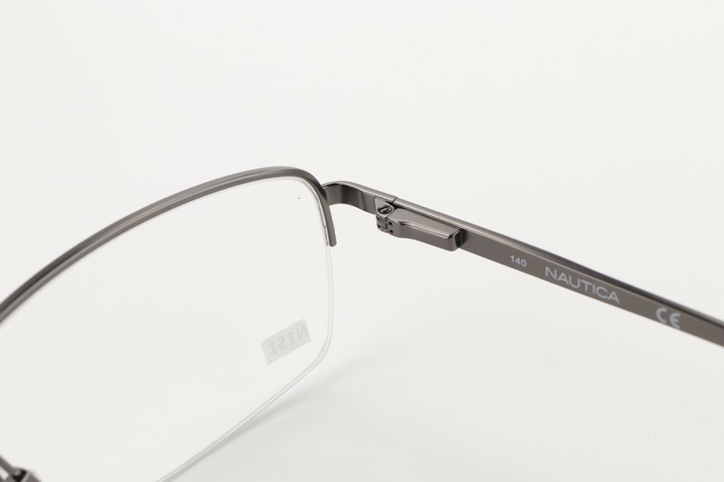 NAUTICA N7263 027 Gray 57-20-140 Half Rimless Eyeglass Frames Flex Hinges N151 gallery