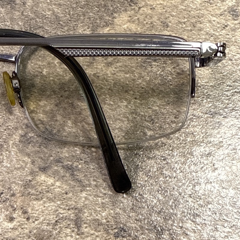 TurboFlex Eyeglasses Frame TF214 Black Metal Half Rim Flex Hinges 57-19-145-37mm gallery