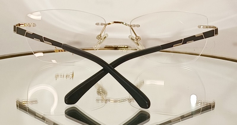 Originale KOKOXILI KK042 C03 Eyeglasses GOLD/BLACK New Metal 54-16-140 Rimless gallery