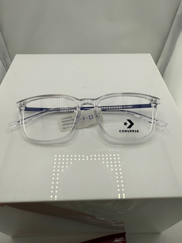 CONVERSE CV8000 970 CRYSTAL CLEAR 52/17/145 Eyeglasses frame NWT