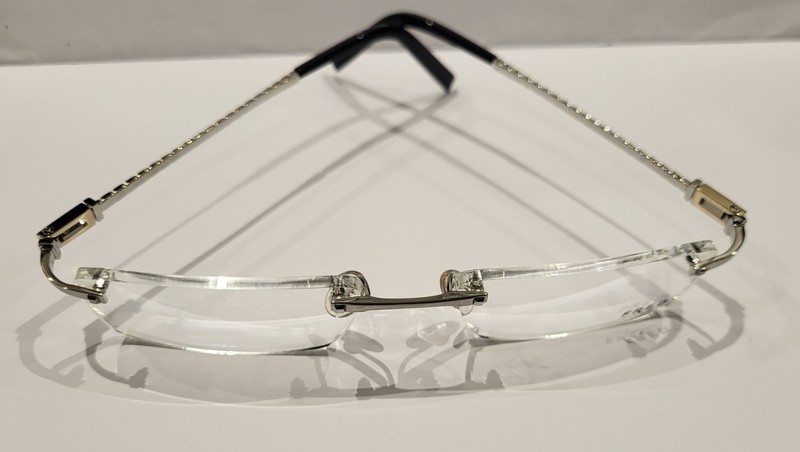 FRED LUNETTES 8329 SAMOA F1 001 Palladium Rimless Frames Eyeglasses 53-17-140 gallery