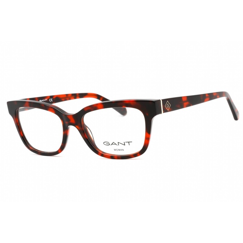 Gant Women’s Eyeglasses Red Havana Plastic Rectangular Shape Frame GA4140 054