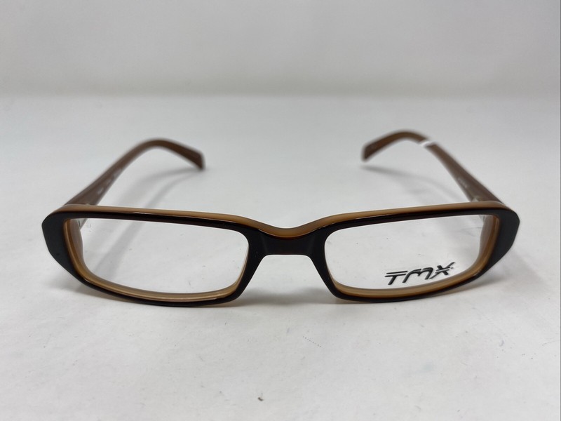 Timex TMX COMPRESSION BR 45-16-128 Brown Plastic Full Rim Eyeglasses Frame :299