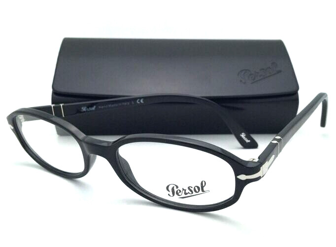 New PERSOL Rx-able Eyeglasses 2980-V 95 53-18 145 Black Frames w/ Clear Lenses