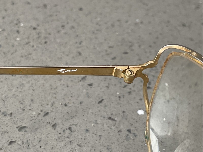 Tura Mod 602 Nav Eyeglasses 56-16-135 Made In Japan FRAMES ONLY Vintage Half Rim gallery
