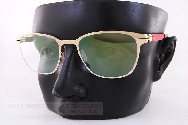Brand New ic! berlin Eyeglass Frames Luka Rose Gold/Chilli Made in Germany 53mm gallery