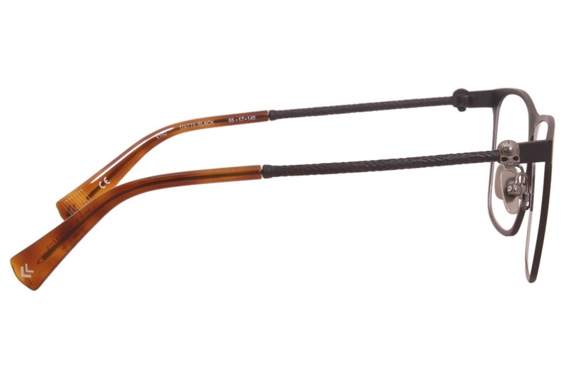 John Varvatos V182 Eyeglasses Men's Matte Black Titanium Optical Frame 55mm gallery