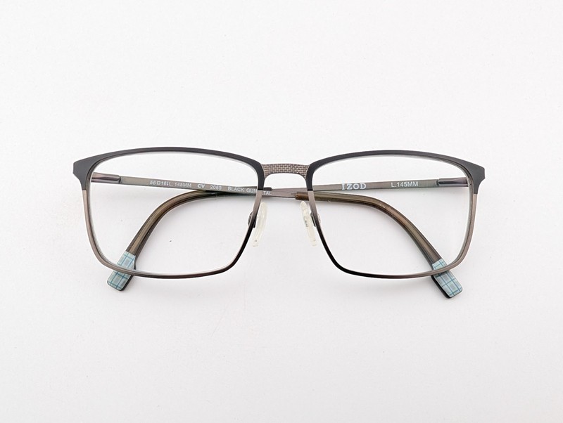 Izod Eyeglasses, Frames Only, 2069, 56-16-145, Metal/Plastic, Black/Gunmetal