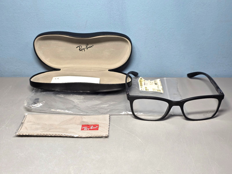 Ray-Ban LiteForce Sand Black Full Frame Glasses w/ Demo Lenses 52-19-145 RB7230