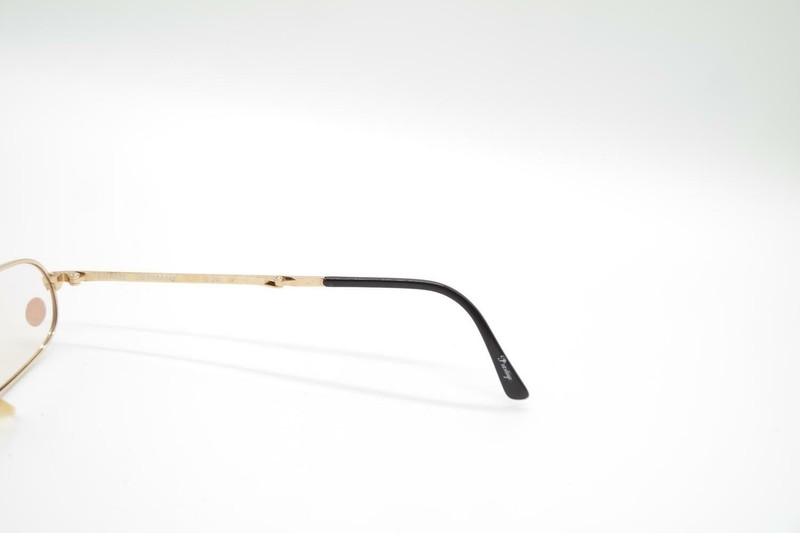 Vintage Prestige G 24 Gold White Oval Glasses Eyeglass Frame NOS gallery