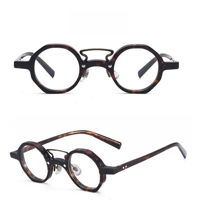 Reading Glasses Retro Round Full Rim Handmade Acetate Eyeglass Frames Men Women