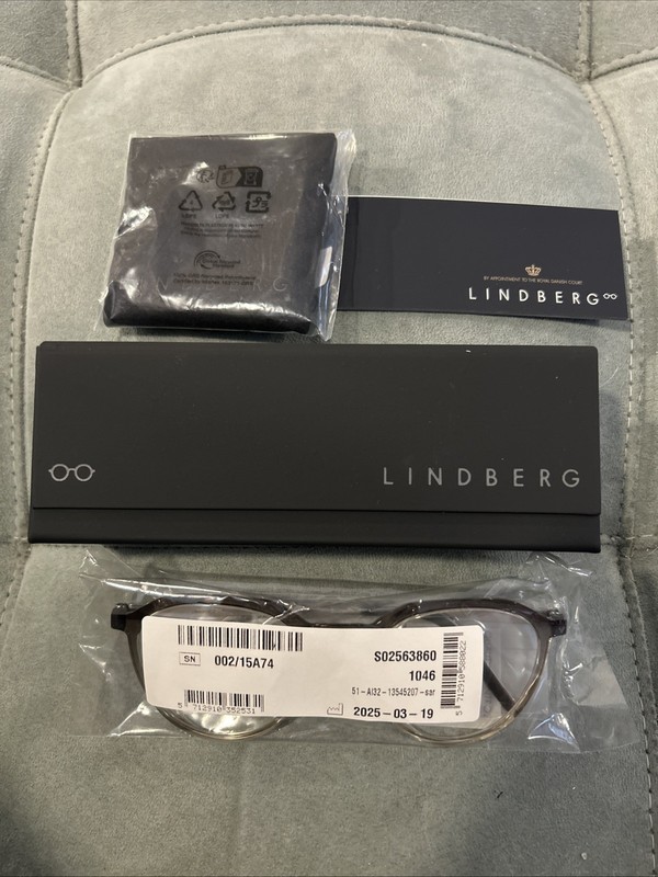Lindberg Acetanium 1046 Col A132 Transparent Sand Eyeglasses Frames Case & Cloth