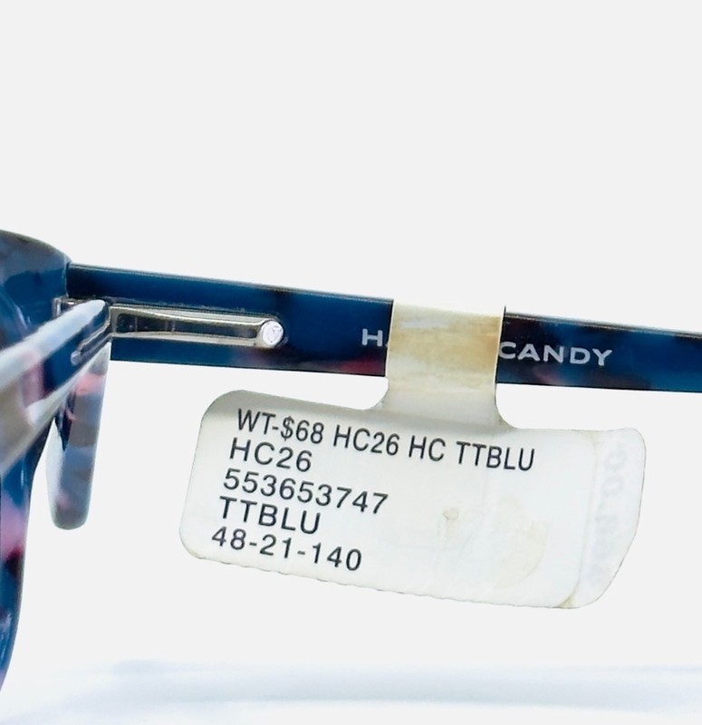 NEW HARD CANDY HC26 TTBLU Blue Tortoise Womens Panto Eyeglasses 48-21-140 B:40 E gallery