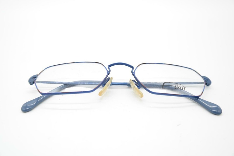 Vintage Flair 249 Blue Brown Oval Glasses Eyeglass Frame NOS gallery
