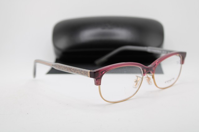 NEW COACH HC 6144 5569 CLEAR PINK GOLD GREY AUTHENTIC EYEGLASSES 53-16 gallery