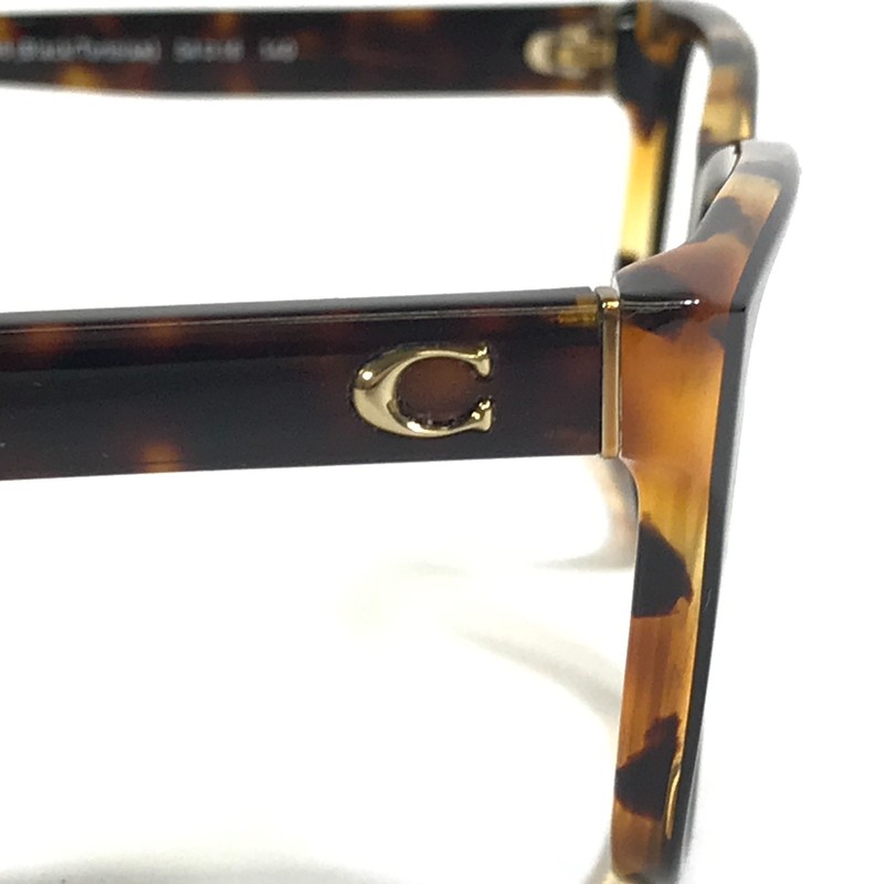 Coach Eyeglasses Frames HC6129 5446 Black/Tortoise Cat Eye Gold Logos 54-16-140 gallery