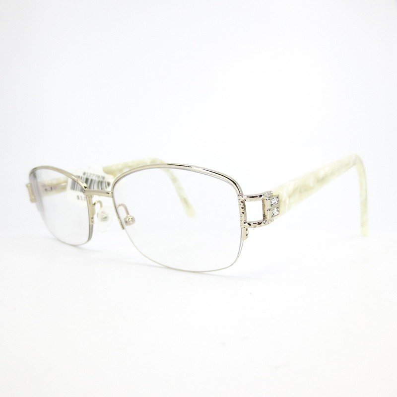 Splendor Eyeglasses Frames SP 4006 YG Half rim white gold 54-18-145