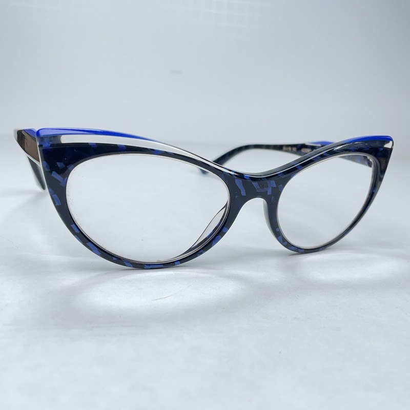 Alain Mikli Eyeglasses Frames A03087 008 Blue Tortoise Cat Eye 54-18 140 Italy