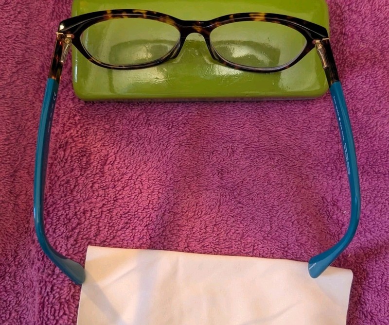 Kate Spade Eyeglasses, Hard Case And Cloth Karlee FZL 140 Havana Turquoise gallery