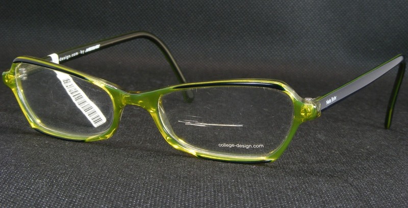 college design by MEITZNER 11 1606 TRANSPARENT GREEN RARE EYEGLASSES 50-18-140mm