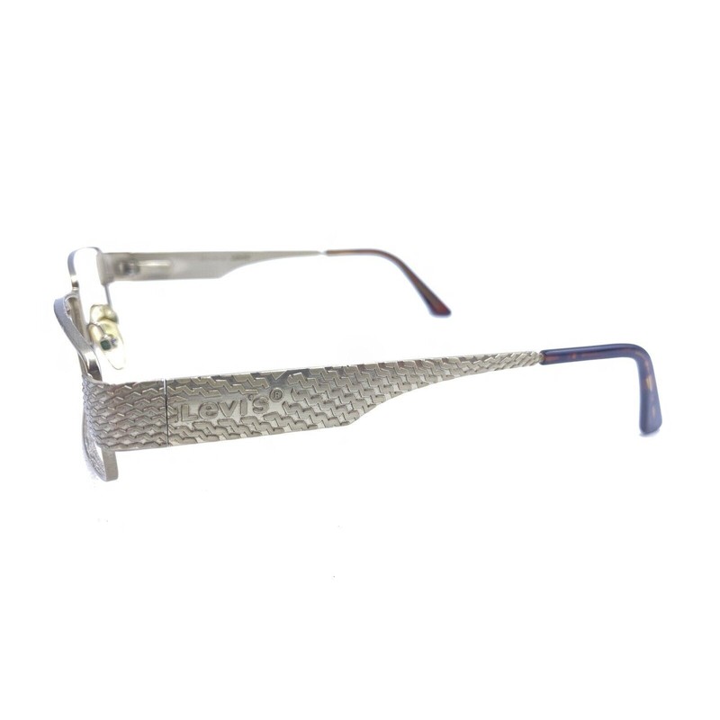 Levi's LS 547-1 Matte Gold Metal Rectangle Eyeglasses Frames 51-19 135 Designer gallery