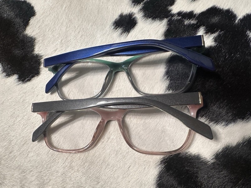 Lot Of 2 Karl Lagerfeld RX Glasses / Frames Only Pink/grey & Royal/teal Woman’s gallery