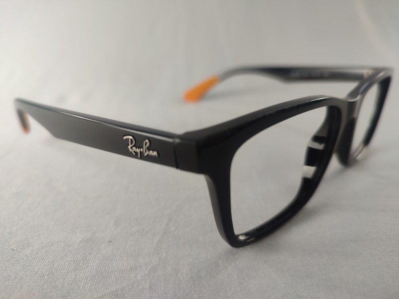 Ray-Ban RB 7025 5417 Black Orange Eyeglasses Frames 53-17-145 Rectangular