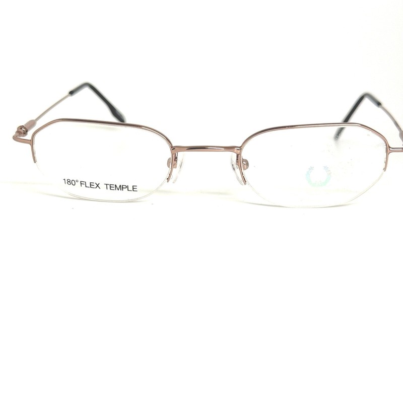 Alfred Sung Eyeglasses Frames Rose Gold Half Rim Oval 180 Flex Temple Korea