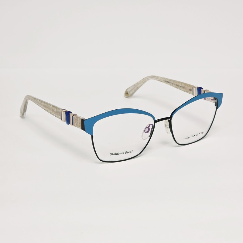 La Matta LM3243 Women's Glasses in Gem Blue / Gold Glitter | Size: 54mm gallery